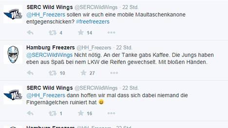 Hamburg Freezers-Schwenninger Wild Wings-Twitter-Duell