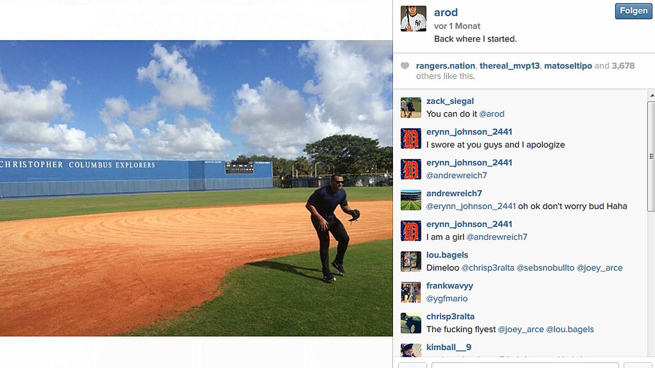 Alex Rodriguez beim privaten Training in Miami