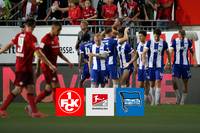 In einem wilden Spiel gewinnt Hertha BSC beim 1. FC Kaiserslautern 4:3 und nimmt die drei Punkte mit nach Hause. Der FCK kam dabei zweimal nach Rückstand zurück, gab aber auch selbst eine Führung aus der Hand.