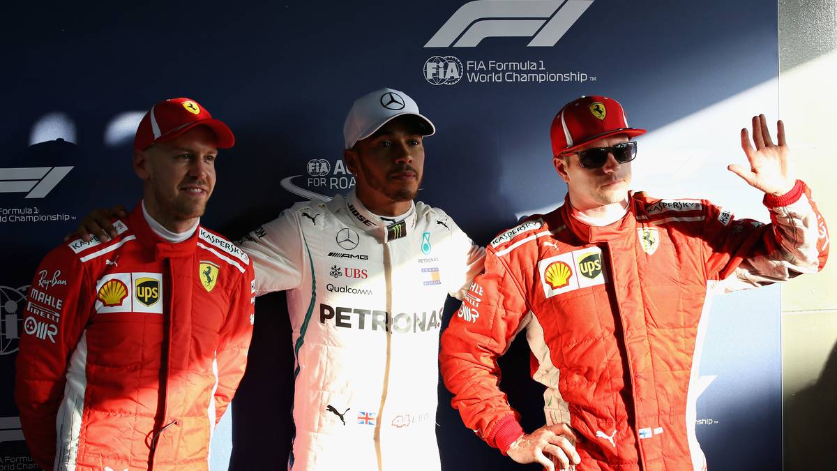 Sehen wir diese drei Herren am Sonntag auf dem Podest wieder? Vor allem Verstappen, der in Q3 patzte, dürfte das verhindern wollen. Hamilton (m.) geht nach seiner Rekordrunde im Qualifying jedenfalls als Favorit ins Rennen