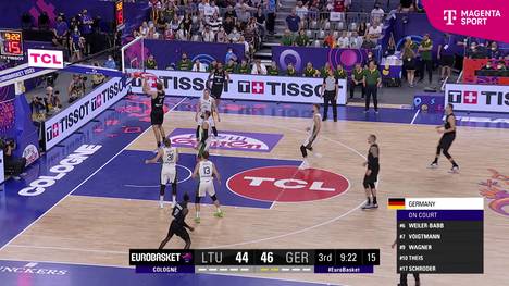 Bei der EuroBasket 2022 gewinnt Deutschland auch das dritte Spiel. Vor allem Franz Wagner zeigt eine Weltklasse-Leistung. Dennoch ist es ein Krimi bis in die zweite Verlängerung.