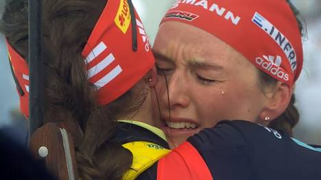 Denise Herrmann-Wick brach nach ihrem letzten Rennen in Tränen aus