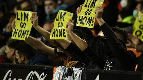 Valencia-Fans protestierten schon 2021 gegen Lim