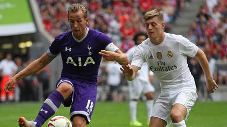 Spielen Toni Kroos (r.) und Harry Kane bald gemeinsam für Real Madrid?