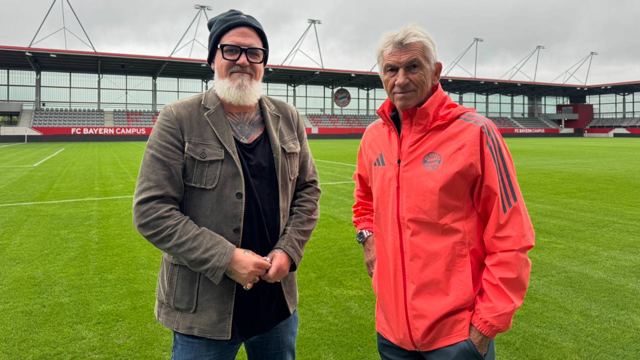 SPORT1-Reporter Reinhard Franke im Interview mit Bayern-Legende Klaus Augenthaler