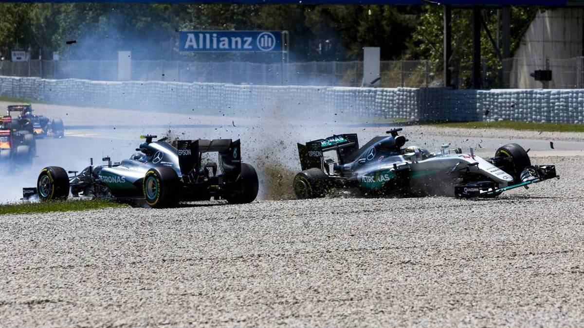 2016 schossen sich Lewis Hamilton und Nico Rosberg in Barcelona in der ersten Runde ab