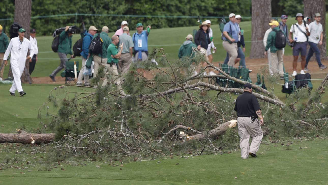 Wegen umgestürzter Bäume wurde die zweite Runde beim US Masters unterbrochen