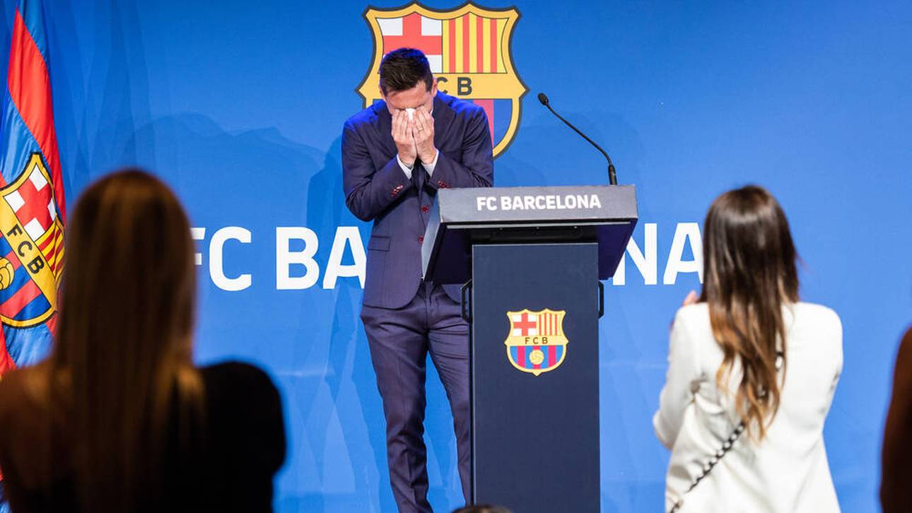 Lionel Messi kann seine Tränen beim Abschied nicht zurückhalten