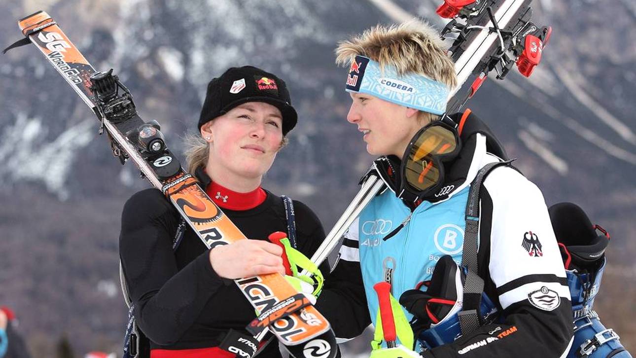 Maria Höfl-Riesch und Lindsey Vonn (l.) in der Saison 2007