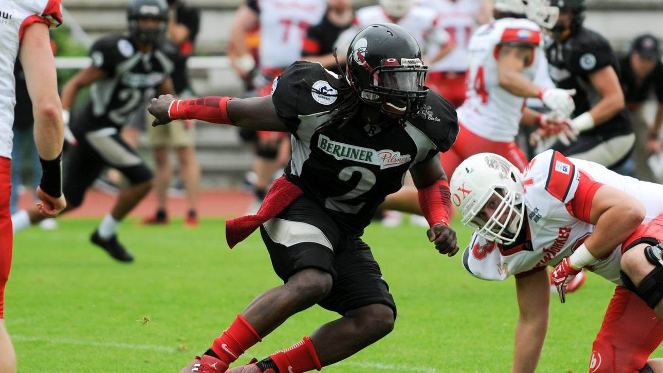 Rory Johnson von den Berlin Rebels in Aktion