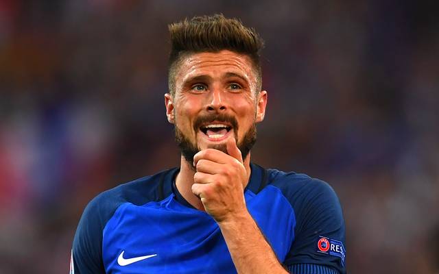 Olivier Giroud Farbt Bart Blau Weiss Rot Wenn Frankreich Em Gewinnt