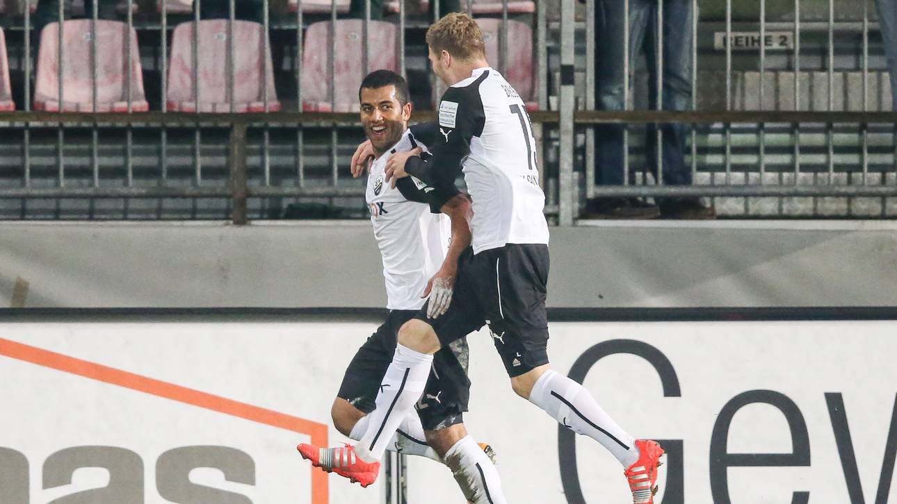 Sandhausen hält Aue im Tabellenkeller