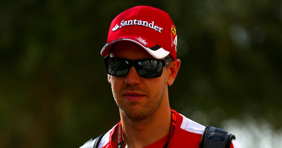 Sebastian Vettel Ferrari photo back.