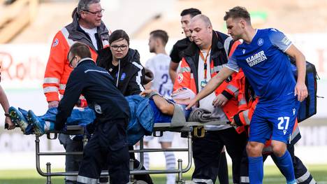 Dirk Carlson erlitt gegen Osnabrück eine Kopfverletzung