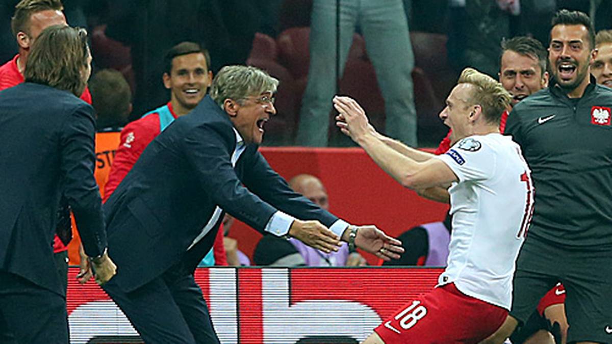 Am Ende steht eine historische Niederlage ? nämlich die erste Pleite im 19. Spiel gegen Polen und die erste Schlappe in einem Auswärtsspiel in der EM-Qualifikation seit dem 10. Oktober 1998 (0:1 in Türkei). Kein Wunder, dass die Polen da aus dem Häuschen sind