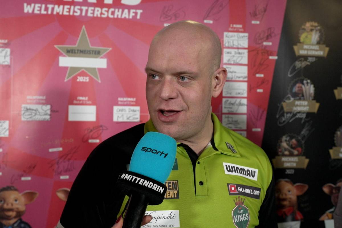 Michael van Gerwen zeigt sich nach seinem Sieg im Halbfinale gegen Chris Dobey gewohnt siegessicher und schickt eine Kampfansage ins zweite Halbfinale.