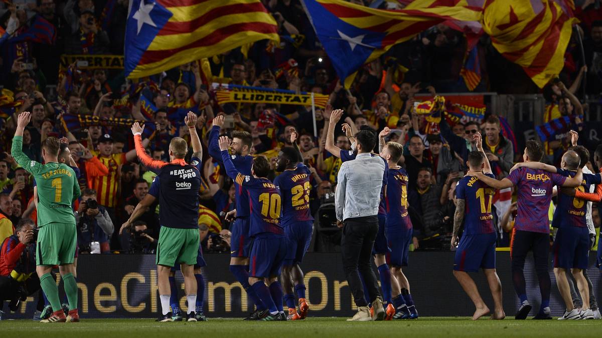 Der FC Barcelona feiert das Remis wie ein Sieg, bleibt man doch weiterhin ungeschlagen