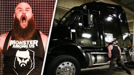 Braun Strowman warf bei WWE Monday Night RAW einen Sattelschlepper um