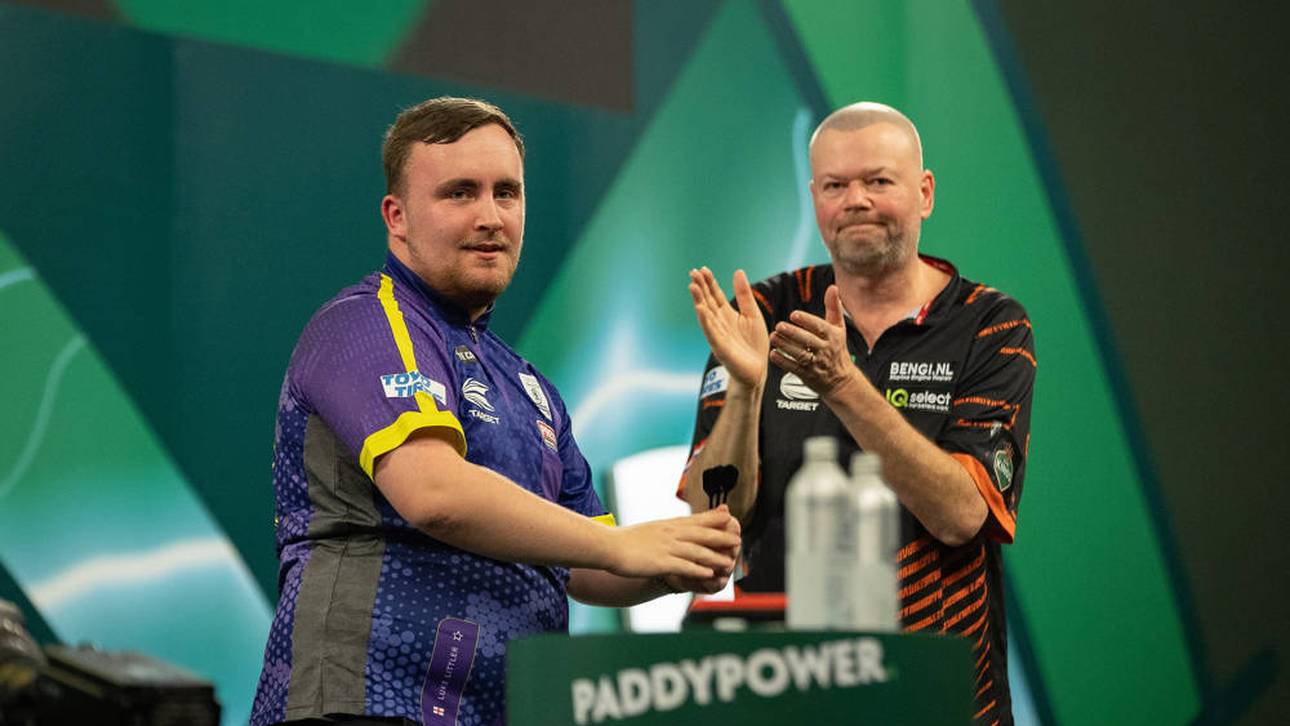 Raymond van Barneveld (r.) hält die Premier League für "too much"