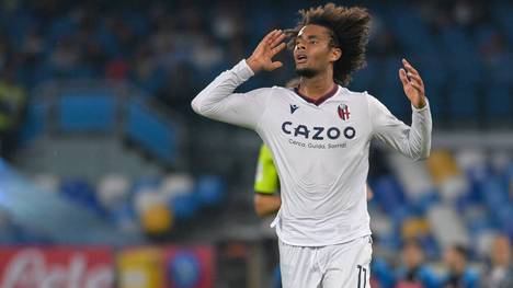 Joshua Zirkzee hat seinen ersten Treffer für den FC Bologna erzielt