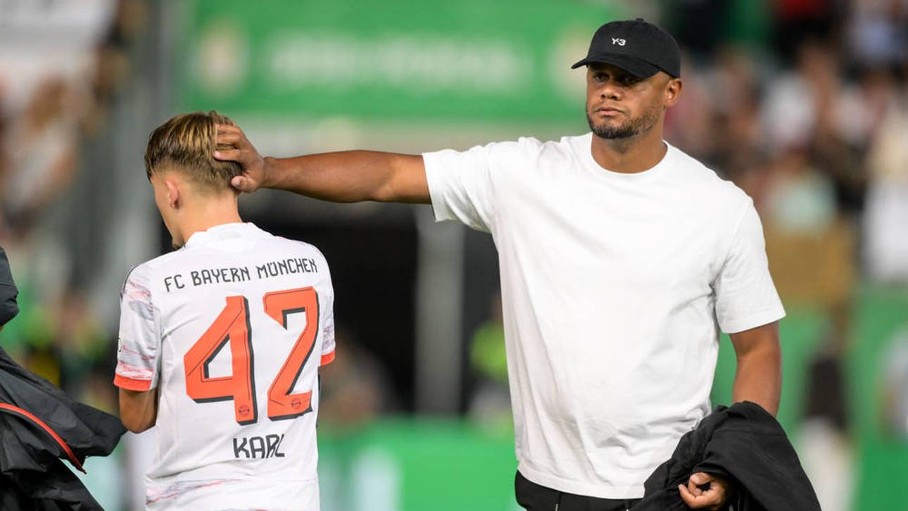 Bayern-Youngster Lennart Karl erhält nach seiner Startelfpremiere Lob von Trainer Vincent Kompany