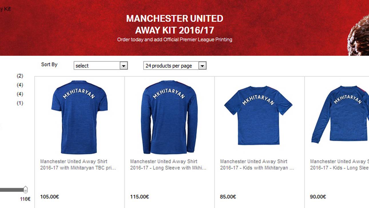Mkhitaryan-Shirts in United-Fanshop