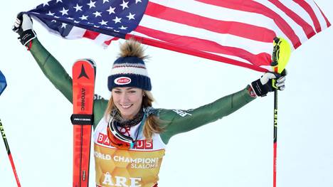 Mikaela Shiffrin sichert sich im Slalom der Ski-WM die Goldmedaille
