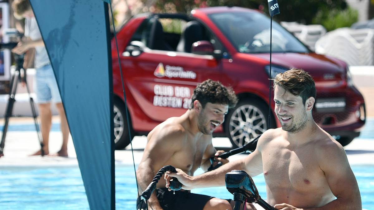 Die Rugby-Spieler machen ebenso eine gute Figur...