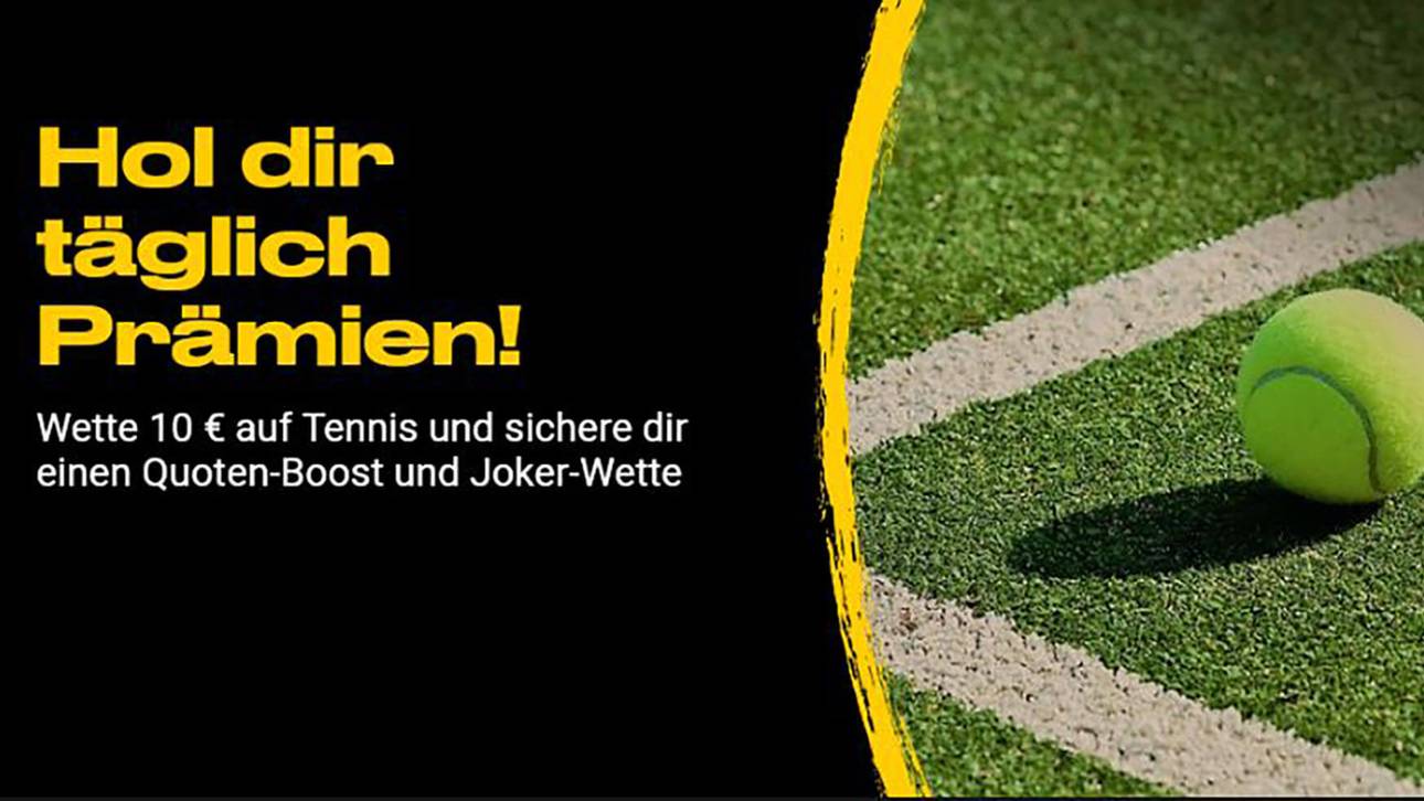 Bis zum Finale in Wimbledon gibt es bei Bwin täglich Prämien auf Tennis Wetten. 