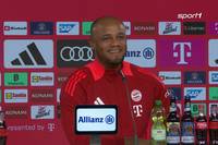 Bayern-Trainer Vincent Kompany spricht auf der Pressekonferenz über die Balance zwischen Job und Familie und sorgt damit für einen Schmunzler.