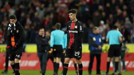 COLOGNE, GERMANY - DECEMBER 14: Kai Havertz of Bayer 04 Leverkusen reacts following defeat in the Bundesliga match between 1. FC Koeln and Bayer 04 Leverkusen at RheinEnergieStadion on December 14, 2019 in Cologne, Germany. (Photo by Lars Baron/Bongarts/Getty Images)