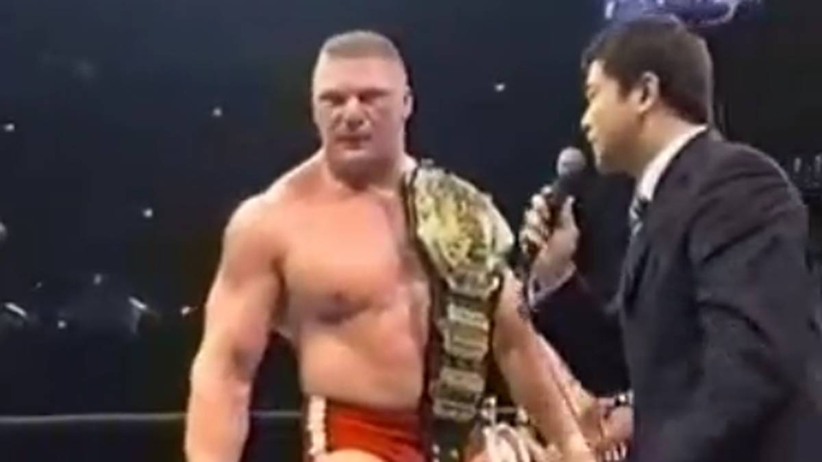 Im Herbst 2005 kehrt Lesnar schließlich doch in den Ring zurück, wird gegen Masahiro Chono Champion der japanischen Liga NJPW. WWE verklagt Lesnar deswegen: Der Auflösungsvertrag sah eigentlich ein Auftrittsverbot für andere Ligen vor. Lesnar lässt es drauf ankommen - und kommt letztlich damit durch