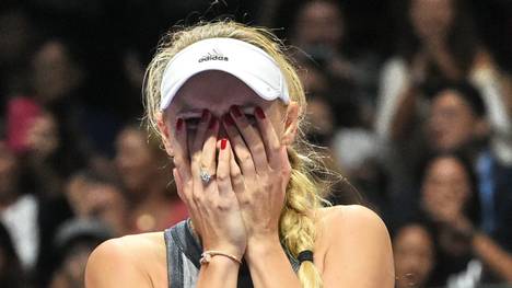 Caroline Wozniacki konnte ihr Glück nach dem Finalsieg kaum fassen