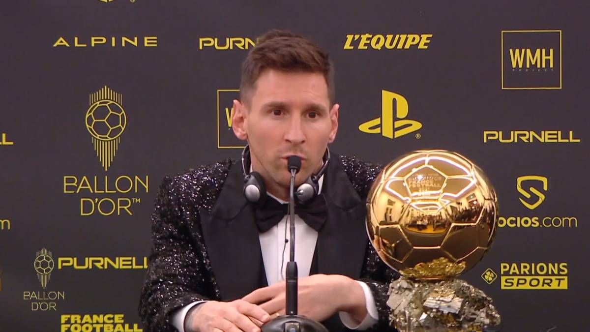 Lionel Messi wurde mit seinem siebten Ballon d'Or ausgezeichnet. Im Anschluss war er voll des Lobes für den zweitplatzierten Robert Lewandowski.