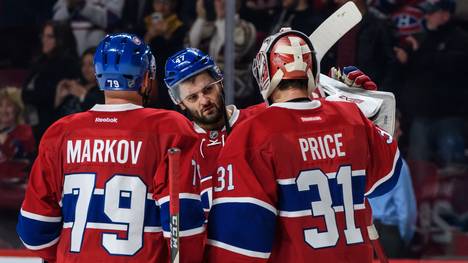 Alexander Radulow (mitte) sorgte mit zwei Treffern für die Montreal Canadiens für den Sieg