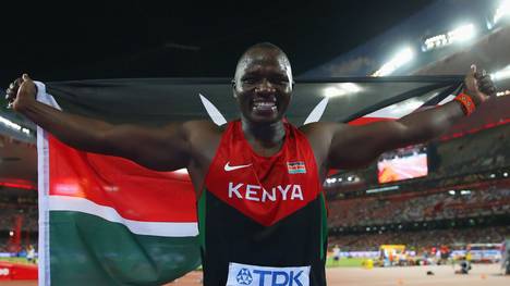 Julius Yego gewann für Kenia Gold im Speerwerfen