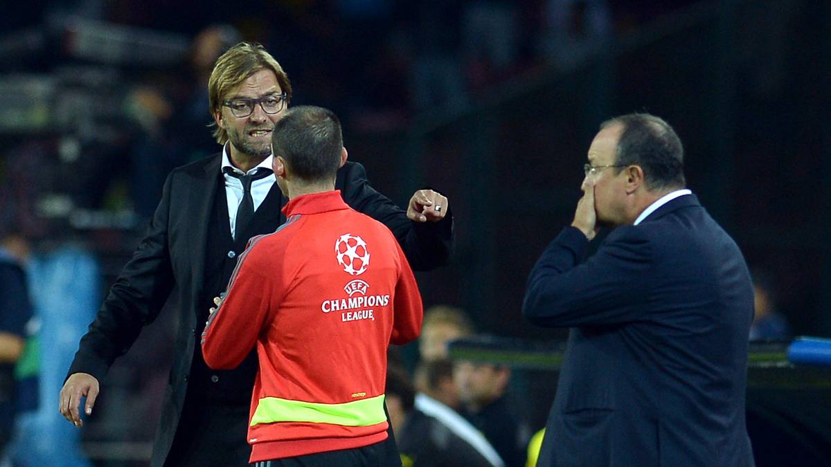 JÜRGEN KLOPP: Anders als Hitzfeld und Ancelotti ist Klopp für Emotionsausbrüche berühmt - meist im positiven Sinne, aber nicht immer. Beim Champions-League-Gruppenspiel des BVB gegen Neapel 2013 handelte er sich eine Zwei-Spiele-Sperre ein