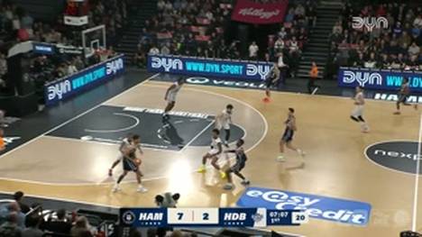 Die BBL-Highlights der Basketball-Partie Veolia Towers Hamburg - MLP Academics Heidelberg im Video.