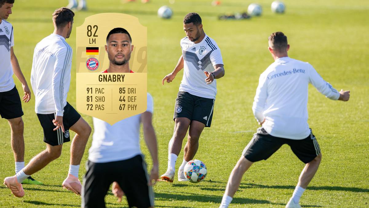 Serge Gnabry - Stärke 82: Beim FC Bayern kommt der Kicker auf aktuell insgesamt 208 Spielminuten in sechs Bundesligapartien. Groß aufspielen konnte er dort nicht. In der Nationalelf sind es bisher zwei Auftritte gewesen, dabei traf er aber dreifach im WM-Qualifikationsspiel gegen San Marino 2016