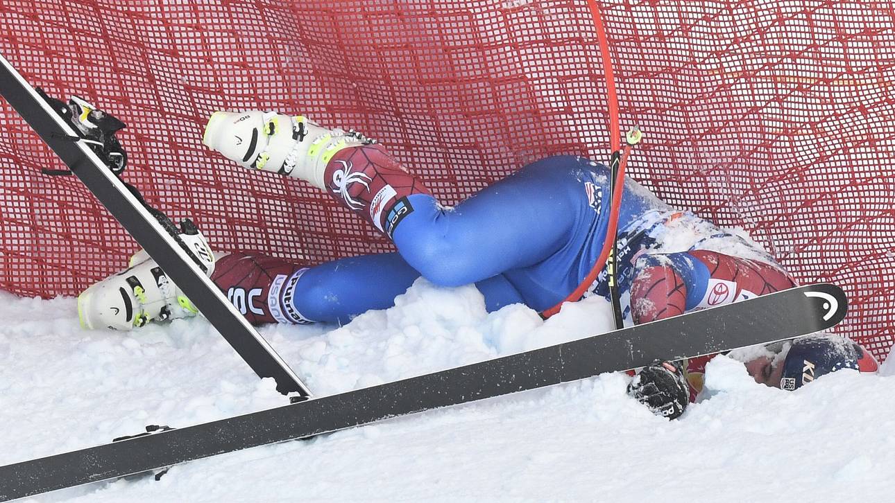 Zwei heftige Stürze auf der Streif
