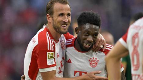 Harry Kane bedankt sich bei Alphonso Davies für die Vorarbeit