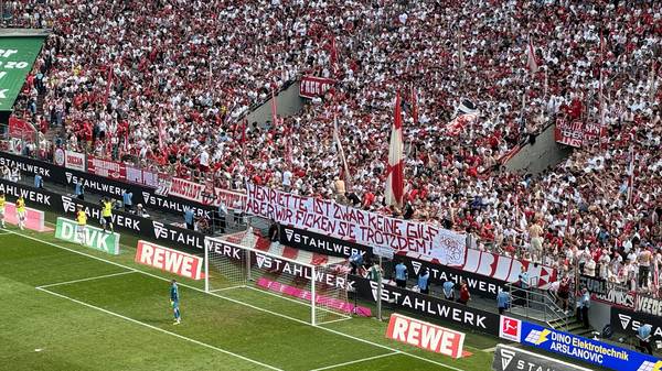 Köln-Ultras mit geschmacklosem Skandal-Banner