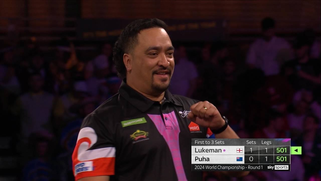 Darts WM 2024: Haupai Puha gewinnt sein erstes Leg jemals im Ally Pally