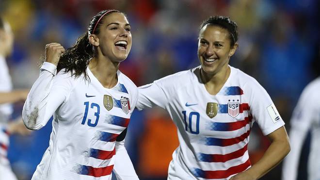 Fußball, Frauen WM: Carli Lloyd und Alex Morgan führen US Fußball, Frauen WM: Carli Lloyd und Alex Morgan führen US