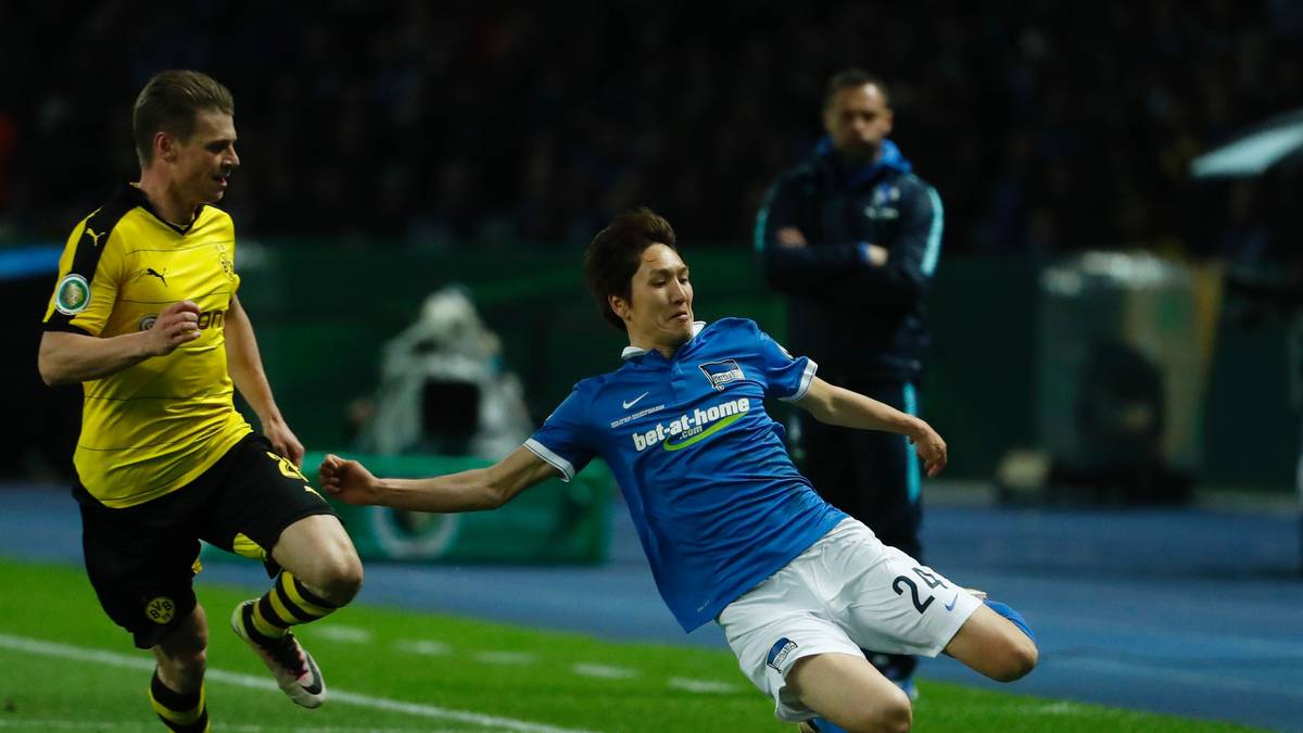 GENKI HARAGUCHI: Traute sich als einer der wenigen Berliner auch mal ins Dribbling, verlor dabei allerdings auch viele Bälle. SPORT1-Note: 4