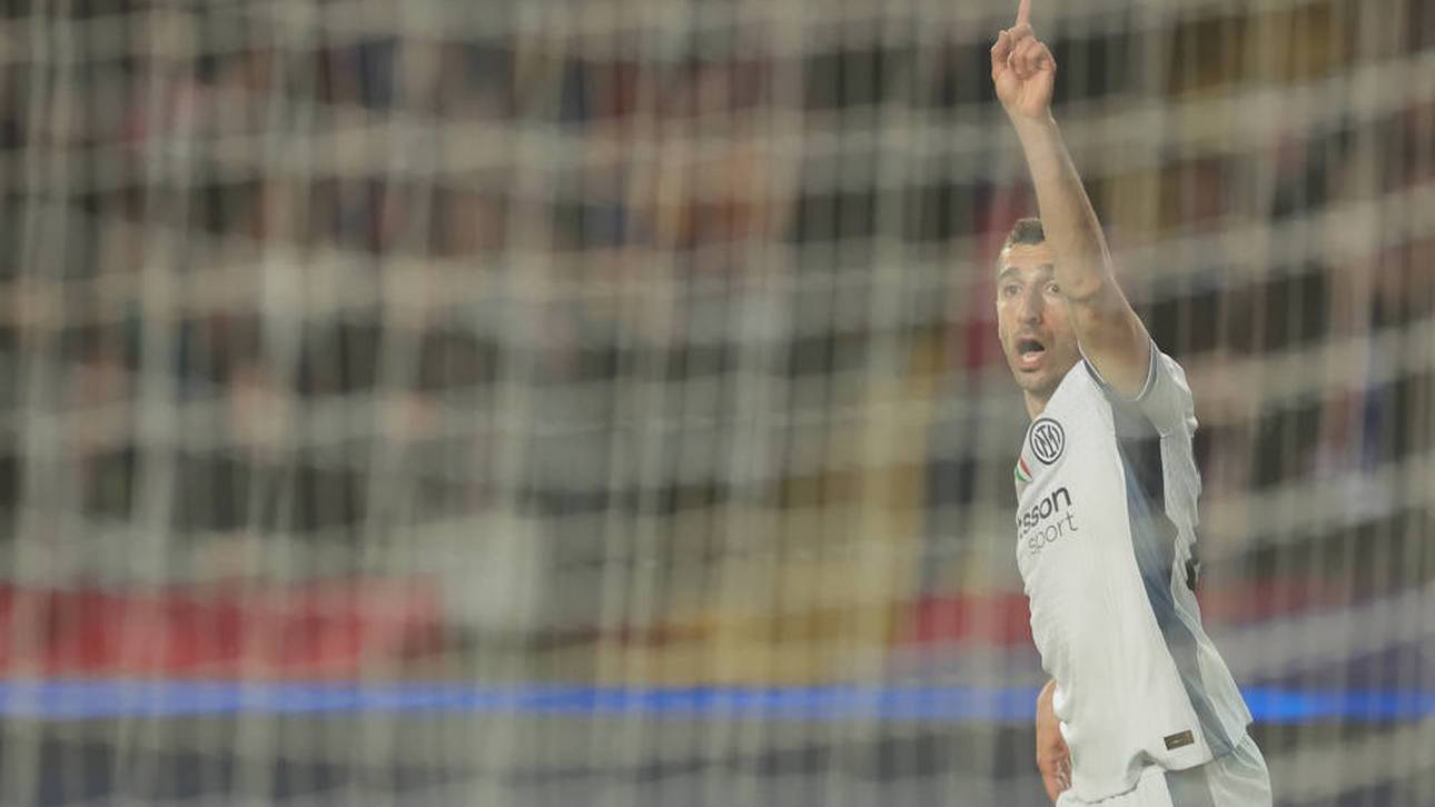 Henrikh Mkhitaryan reagierte entsetzt, als sein Treffer für Inter nicht anerkannt wurde