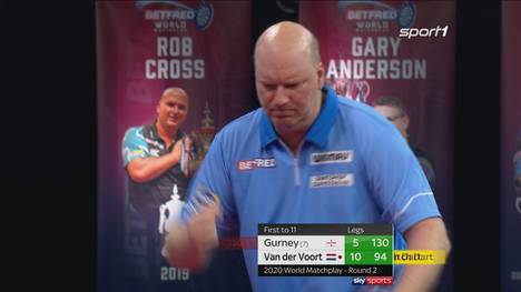 Beim World Match Play schafft der Niederländer Vincent van der Voort die nächste Überraschung und besiegt auch Favorit Daryl Gurney. 