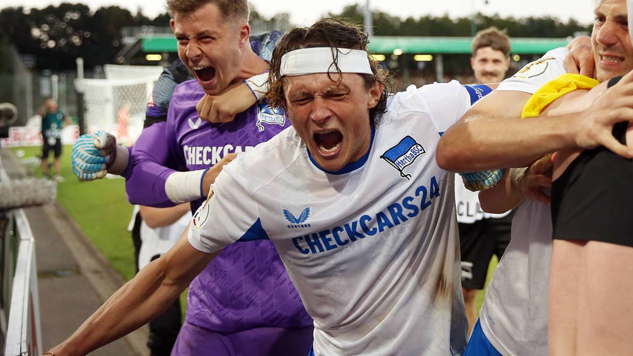 Hertha rettet sich im Elfmeterschießen