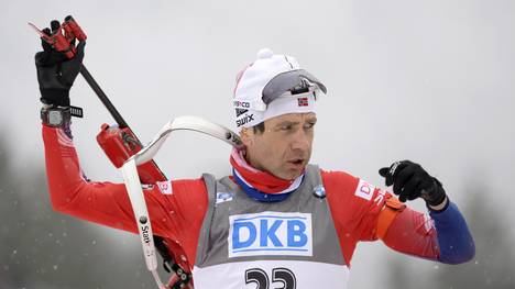 Ole Einar Björndalen beim Biathlon Weltcup in Ruhpolding