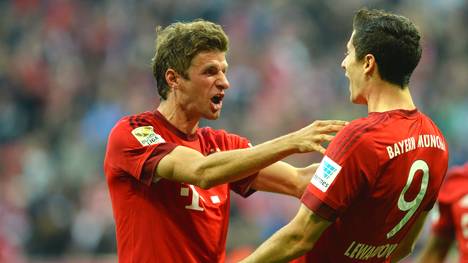 Müller und Lewandowski gegen Dortmund